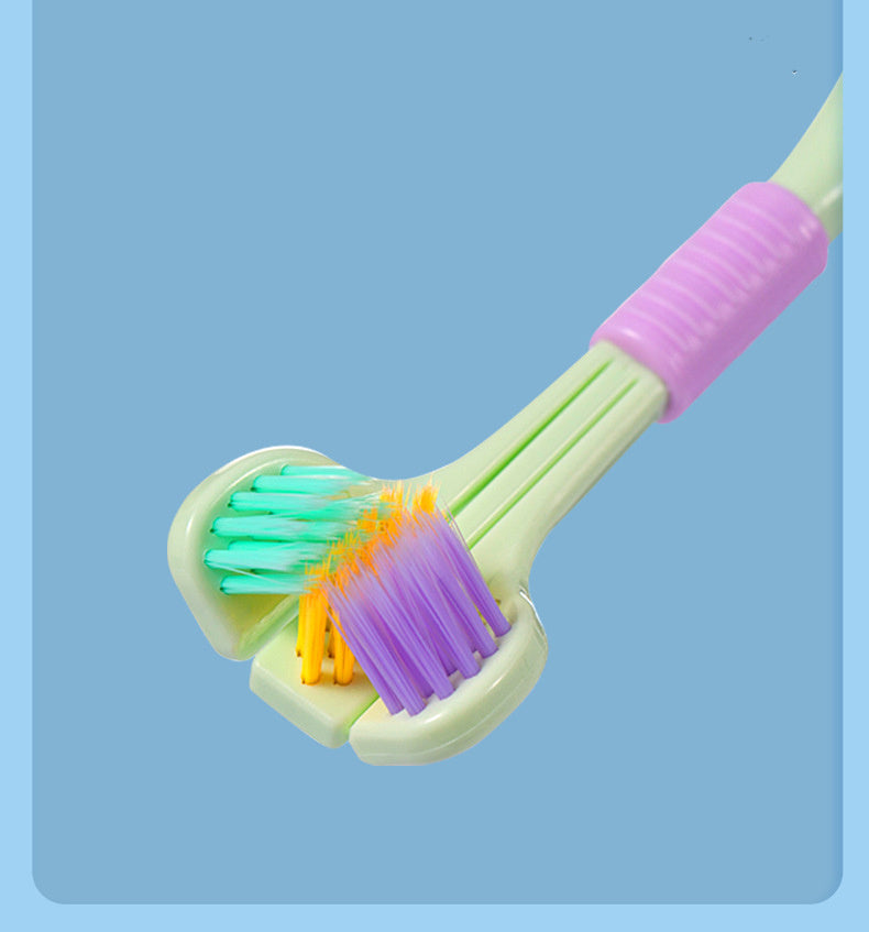 Three-sided Toothbrush – Soft Bristle Care