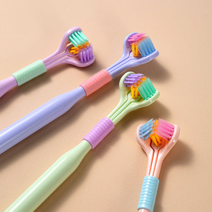 Three-sided Toothbrush – Soft Bristle Care