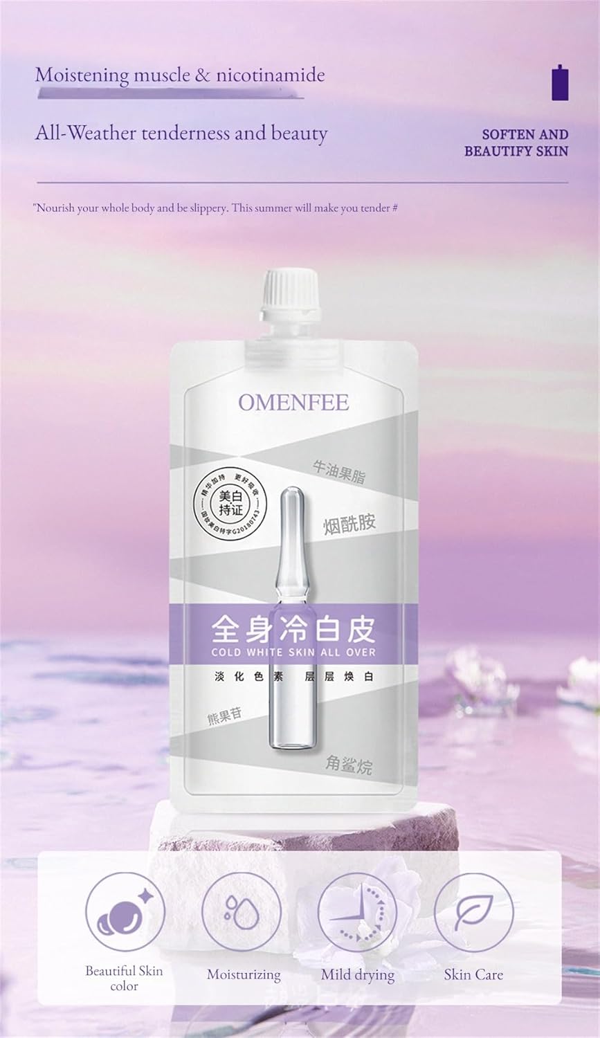 OMENFEE Whitening Body Milk Whole Body Cold White Skin Body Care Cream Niacinamide Body Milk Film Beauty Skin Care Products