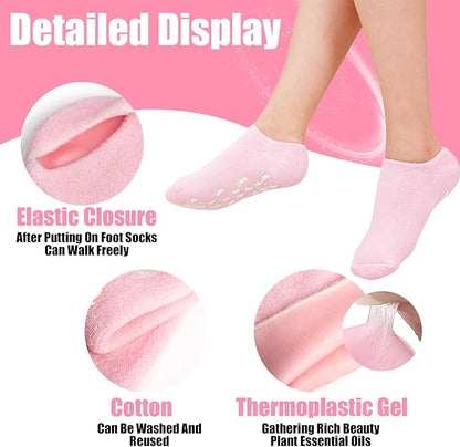 Moisturizing Socks - Silicone Socks for Dry Cracked Feet Women