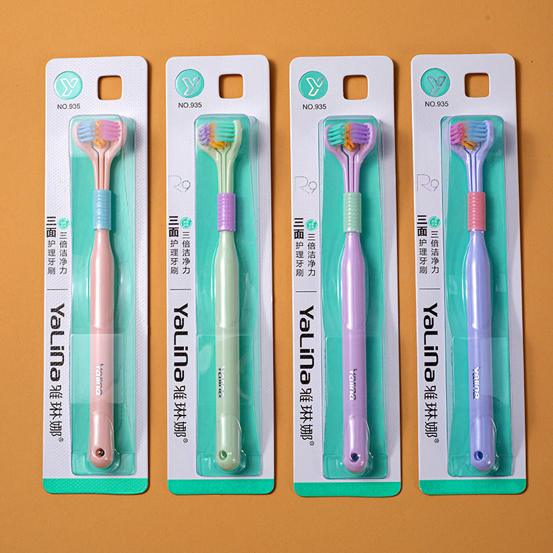 Three-sided Toothbrush – Soft Bristle Care
