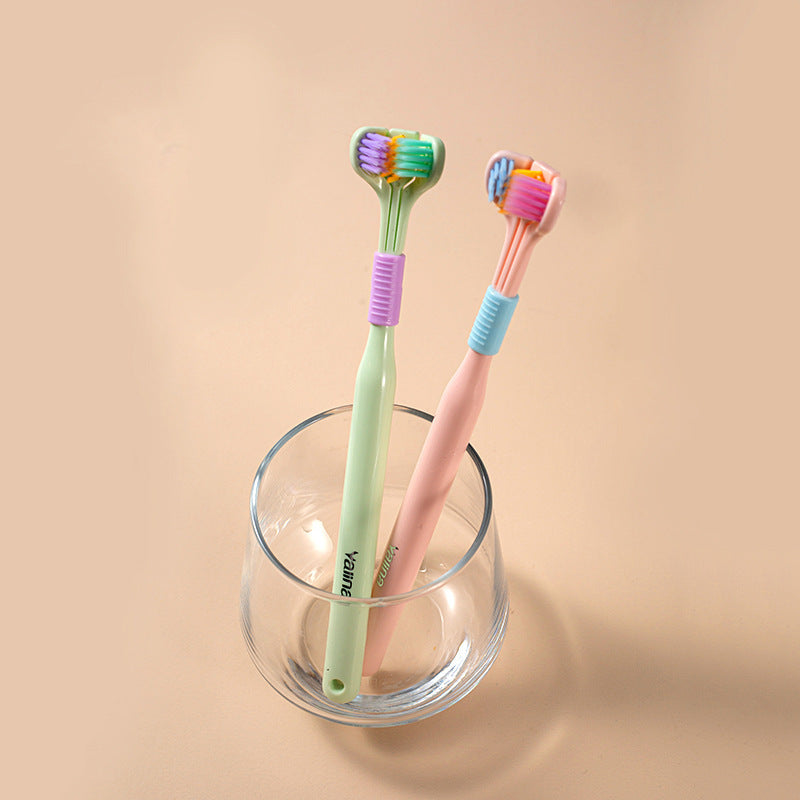 Three-sided Toothbrush – Soft Bristle Care
