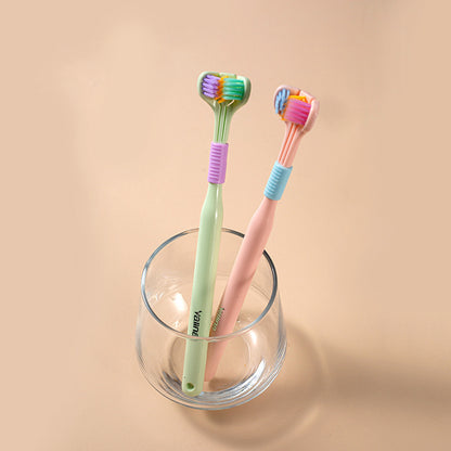 Three-sided Toothbrush – Soft Bristle Care